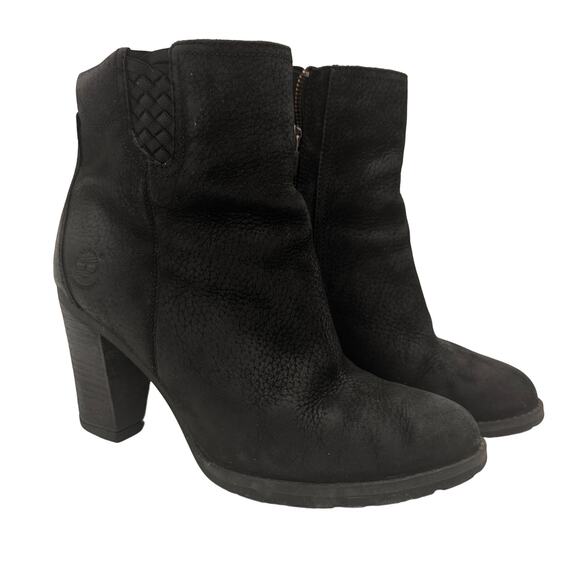 Timberland Black Earthkeepers Stratham Suede Leather Booties Size 9 - Picture 1 of 10